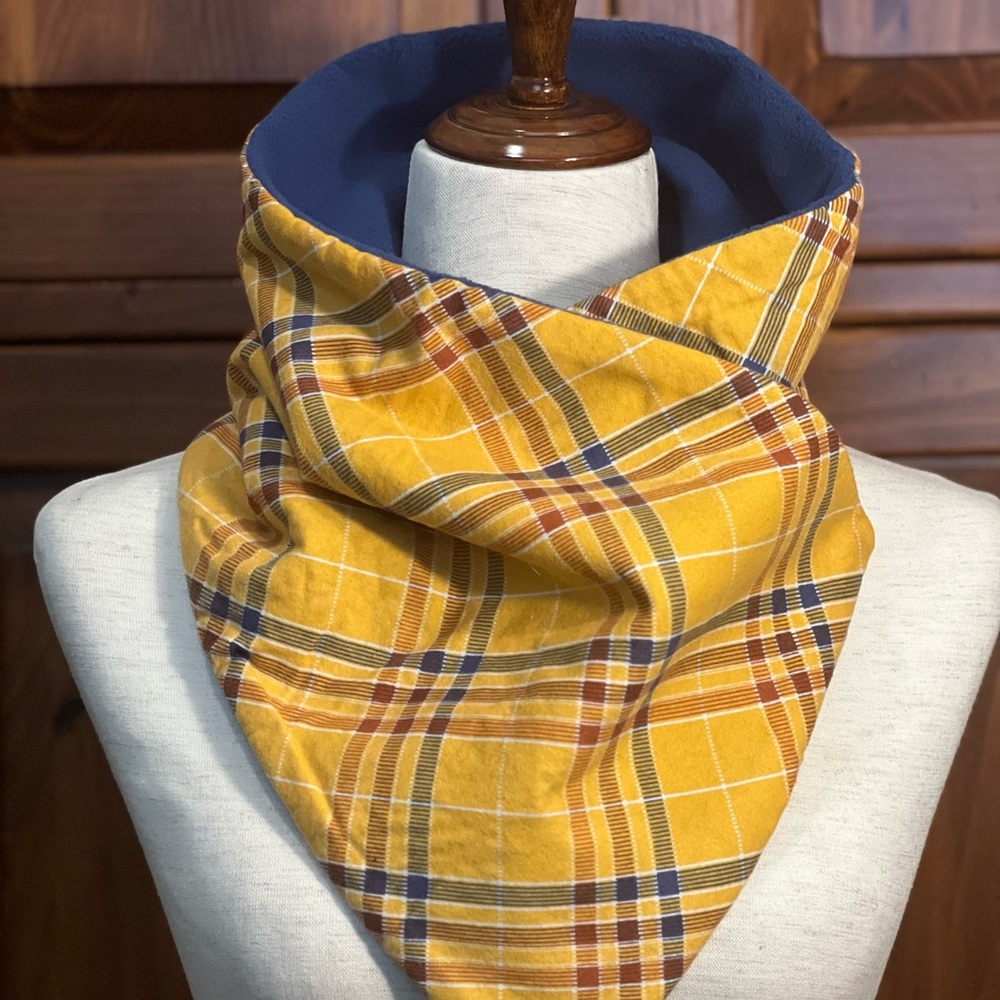 Yellow Plaid Men's Scarf